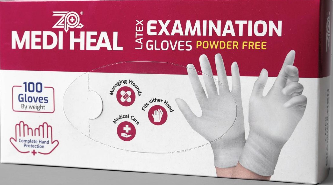 Buy zp Mediheal Latex Powder Free Examination Gloves at Best Price