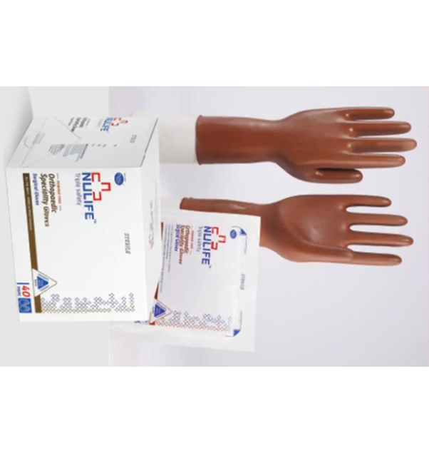 Sterile Latex Surgical Gloves Nulife Triple Safety Gloves Sterile